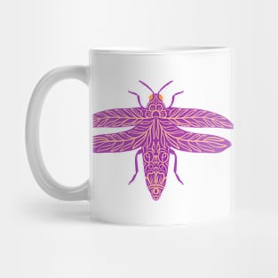 Floral Pink Beetle Mug